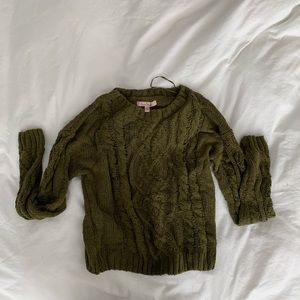 Love tree green sweater